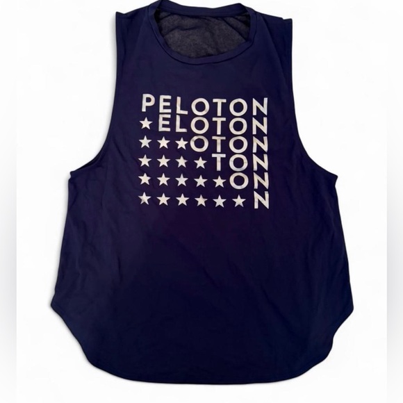 Peloton Tops - Peloton Women's Blue Tank Top with stars - Medium - Excellent condition